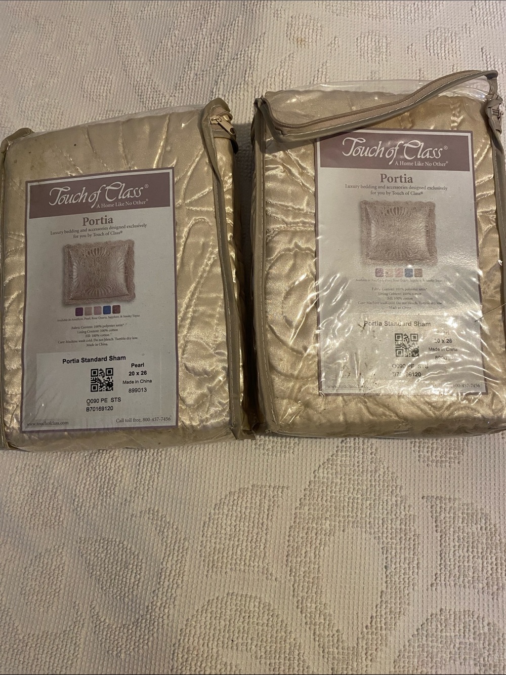 Portia Standard Sham in Pearl - Set of 2